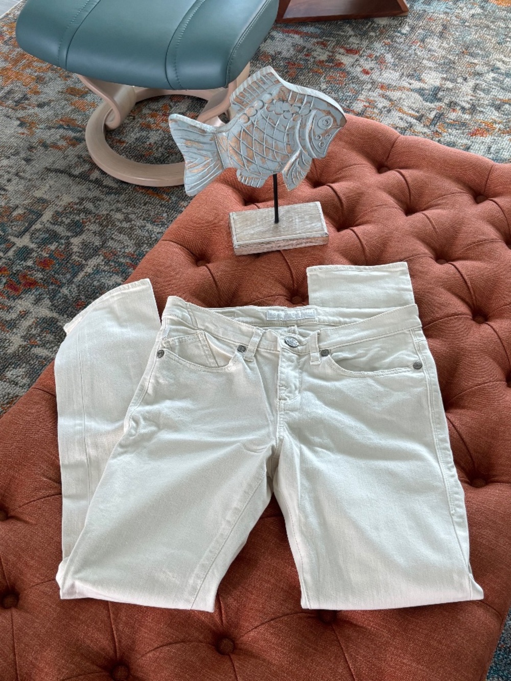 Rock & Republic Berlin Cream Jeans Sz 8